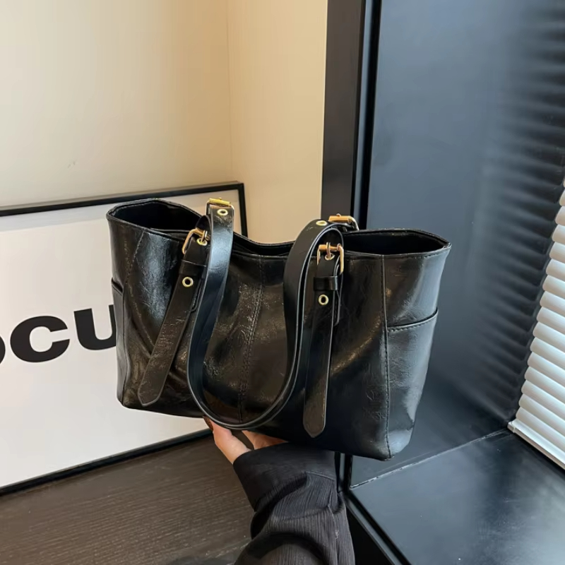 Luxury Bags Korea - Вместительные однотонные женские сумки 2025 года,