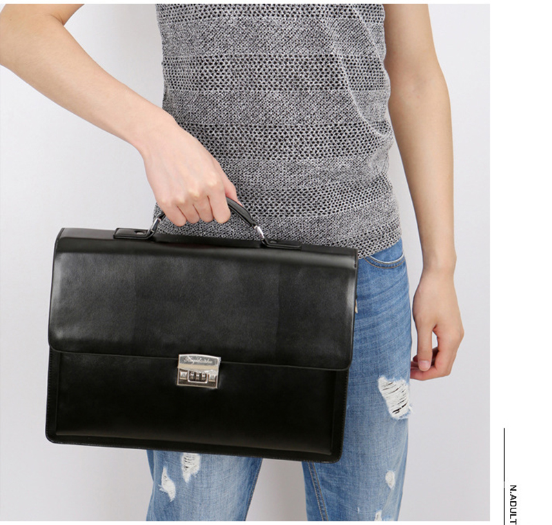 Laptop Bag Leather 15 - Роскошный портфель с кодовым замком для